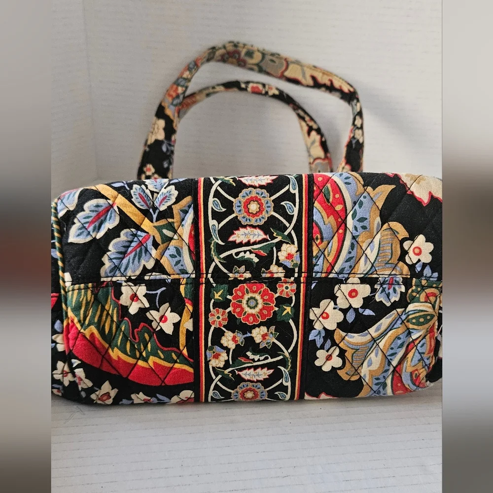 Vera Bradley Versailles black multicolor floral large‎ shoulder bag